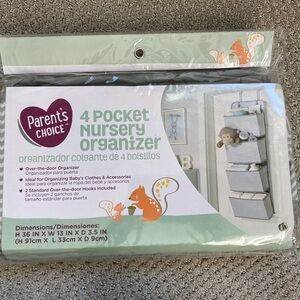 Parent's Choice Gray 4 Pocket Nursery Organizer